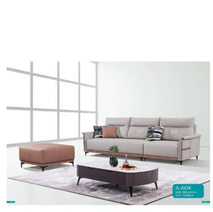 Rectangular Technology Cloth Sponge Sofa Cover 298CM Modular Combination