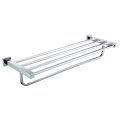 Cleanly Styled Bathroom Towel Rack With Shelf