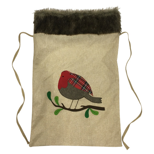 Hessian Christmas Xmas Sack Cuckoo Plush