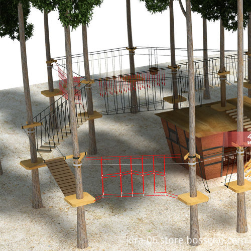 Outdoor Obstacle Adventure: Climbing Frame and High Rope Course for Sale