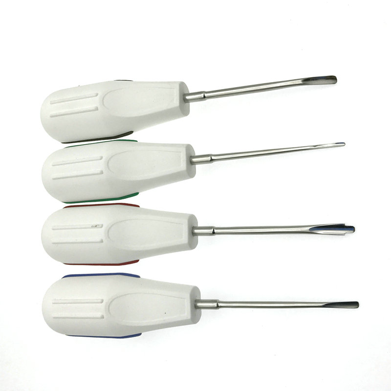 8pcs/set Dental Curved Root Elevator Dental Root Fragment Luxating Elevators Tooth Extraction Surgery Instrument