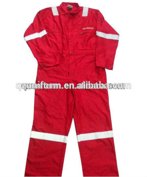 Men's hi vis workwear safety coverall fire retardant reflective cotton coverall