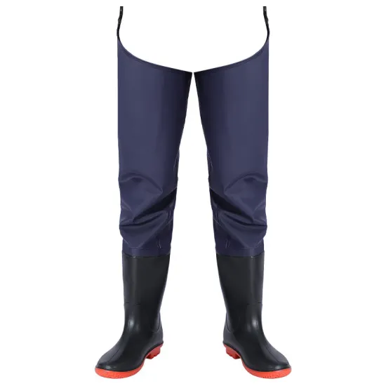 OEM Waterproof High Waisted PVC Wader Suit with Paddy Boots