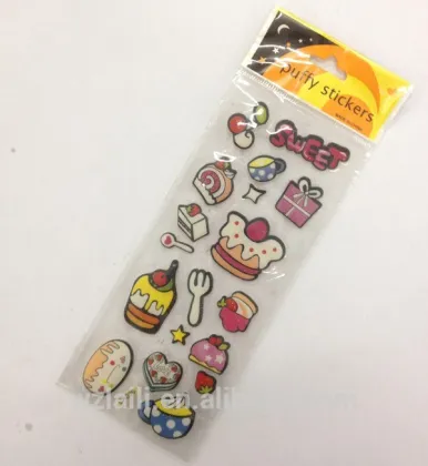promotion puffy sticker , puffy self-adhesive sticker