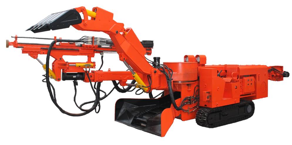 Backhoe Loader with Auger Drilling Rig