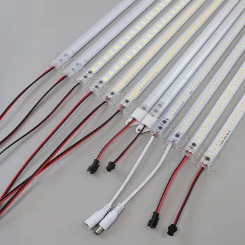 High Brightness Waterproof Aluminum LED Strip Lights - 144 LEDs 12V/220V Warm/Cold White