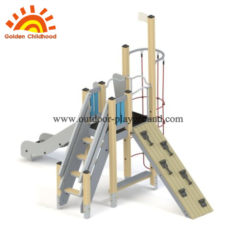 Hpl playground wooden slide climb panel
