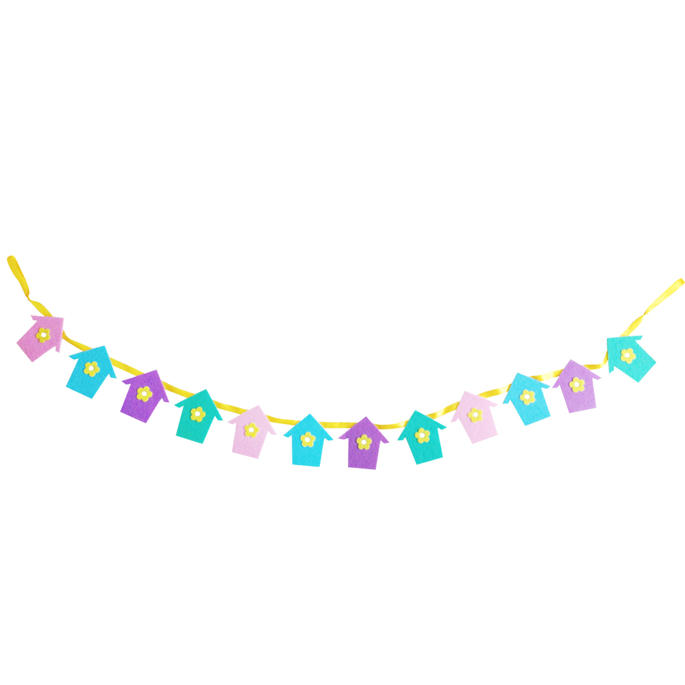 Easter House Shape Bunting Flag