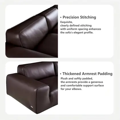 Timeless Design Comfortable Leather Couch
