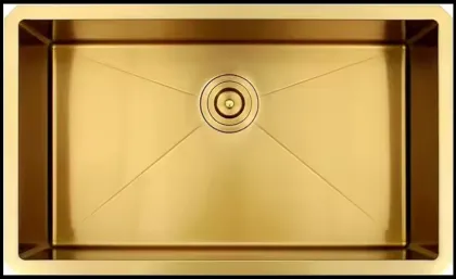 Golden stainless steel sink