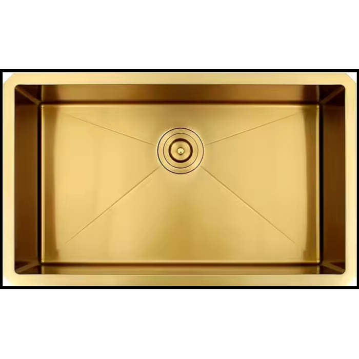 Goldenes Waschbecken aus Edelstahl