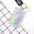 Card Holder Lanyard Custom partysu laser PU card holder Supplier