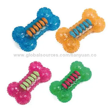 Soft and durable dog chew toy, rubber and rope