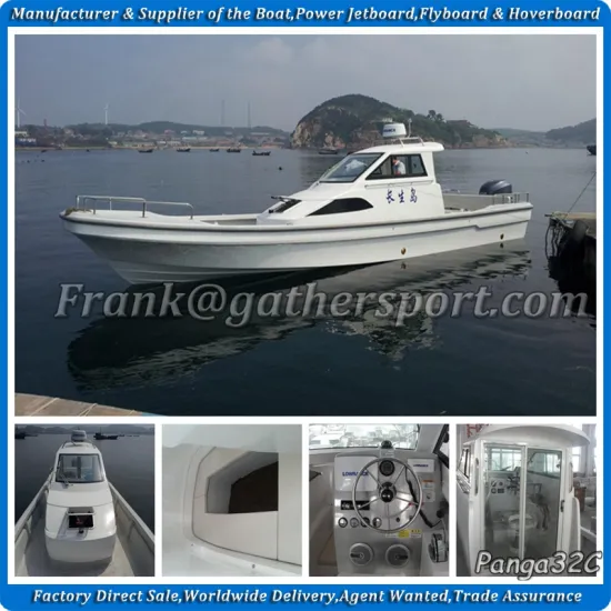 Gather 9.6m work fishing panga boat cabin model