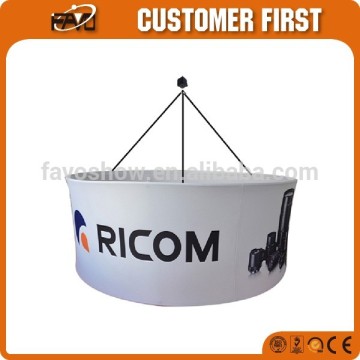 Circular Trade Show Welcome Hanging Banner, Ceiling Hanging Banner