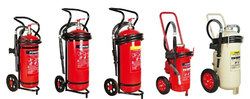25kg CO2 trolley extinguisher,45kg powder wheeled fire extin