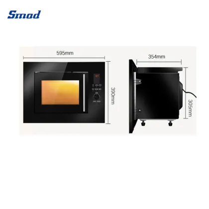 25L 900W OEM Electric Digital Built-in Auto Type Grill Microwave Oven