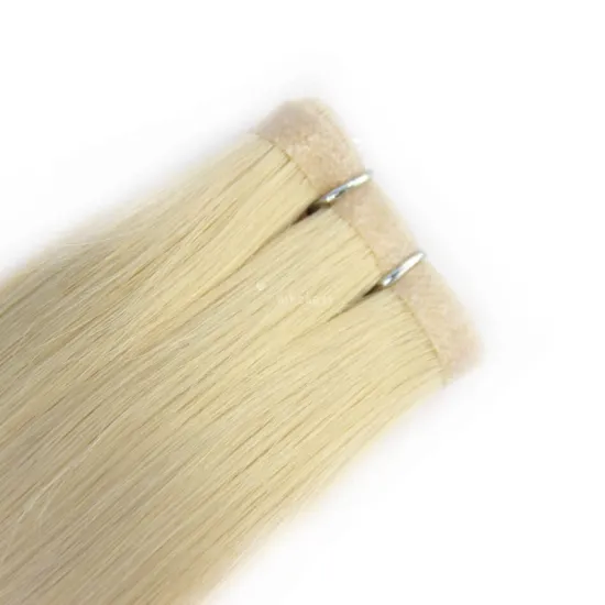 Free Sample Wholesale Human Hair Pre Bonded Supplier Unprocessed Bone Straight Double Drawn Hair Aligned Remy Skin Pu Weft Hair