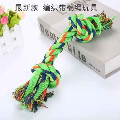 Colorful Cotton Rope Bone Dog Teeth Cleaning Bone