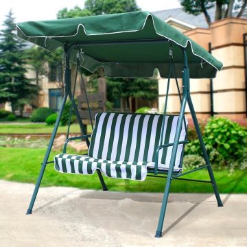 Kerusi Gantung Taman 3 yang popular dengan kanopi untuk masa lapang luar