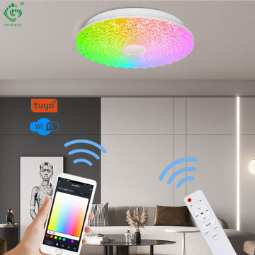 Tuya WiFi Smart RGB Round Affermazione Luce per soggiorno e camera da letto
