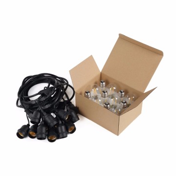 Bester preis 7 meter 23ft led weihnachten string licht mit 12 steckdose S14 led glühbirne