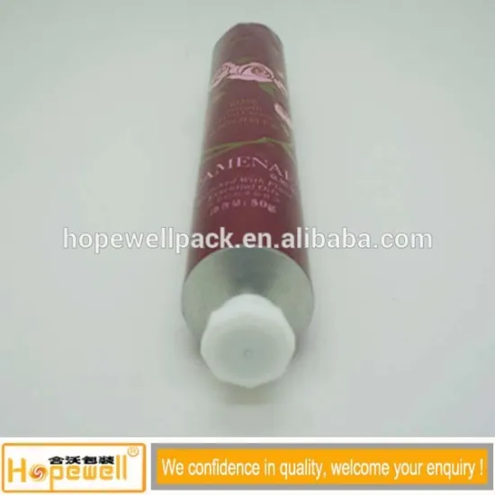 Guangzhou cosmetic hair tube collapsible aluminum hand cream tubes cosmetic