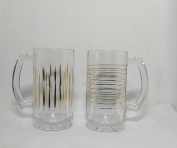 330ml glasses beer cup mugs with decal