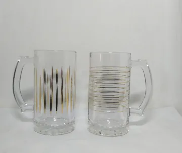 330ml glasses beer cup mugs with decal