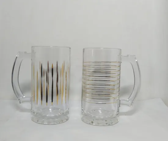 330ml glasses beer cup mugs with decal