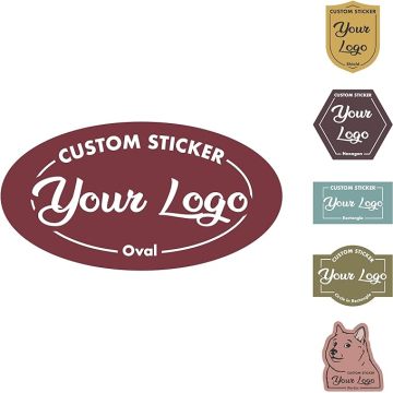 Adesivos personalizados para logotipo oval