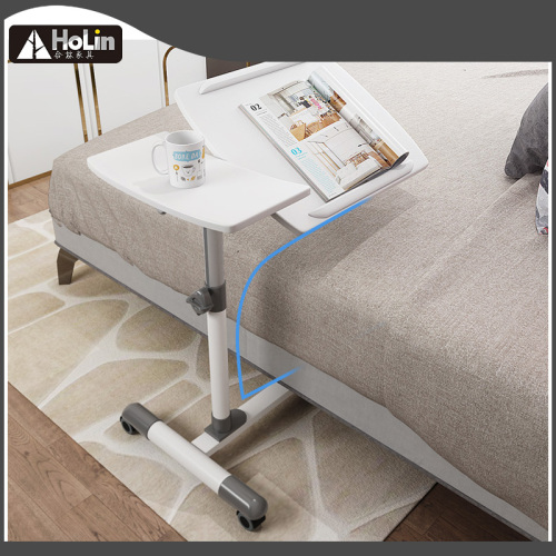 Mobile Sofa Side Table Adjustable Tilt Overbed Bedside Table with Wheels Manufactory