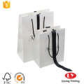 Wedding White Paper Bags with Black Handle