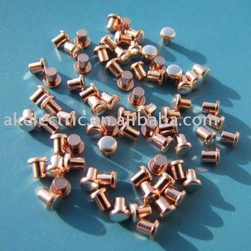 AgSnO2/Cu/AgSnO2 contact rivet