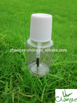 Touch up paint bottle with brush cap