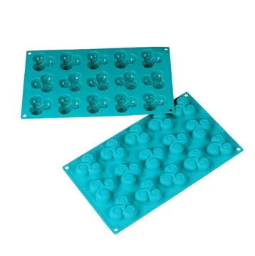 Multifunctional 6 six compartment teddy bear silicone cake mold with low price