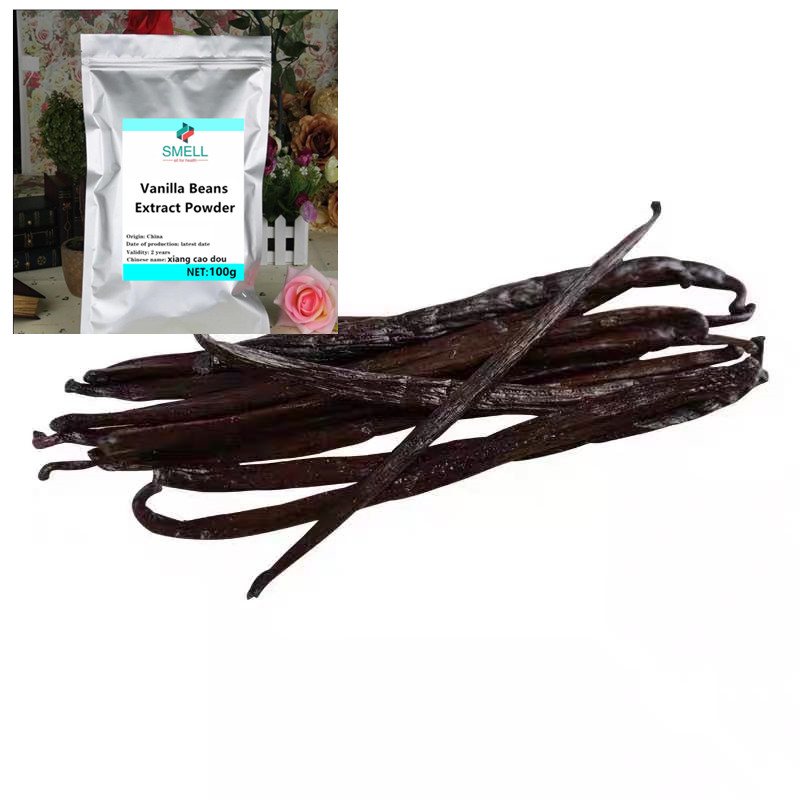 100-1000g High quality Vanilla Beans Extract Powder Vanilla Planifolia Grade A Premium Madagascar Free Shipping