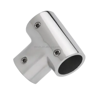 304 Stainless Steel Marine Handrail Pipe Fitting Tee Rail Brackets Connector