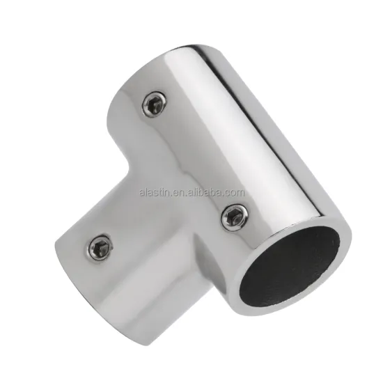 304 Stainless Steel Marine Handrail Pipe Fitting Tee Rail Brackets Connector