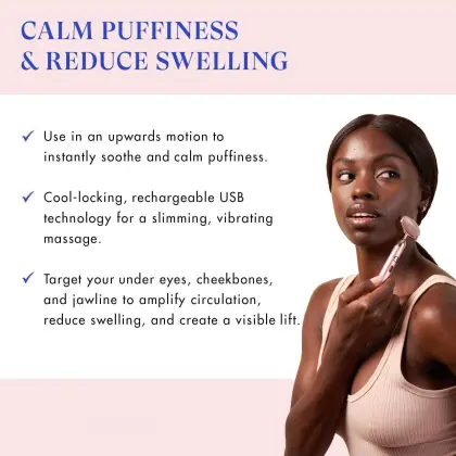 Vibrating Rose Quartz facial Roller