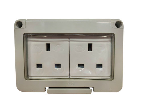 Double plug waterproof socket