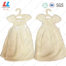 White beautiful dress hand dry towel