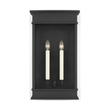 Garden Wall Lights: Outdoor Light Fixture, Decorative Hanging Lights - Black Finish, Clear Glass for Entryway
