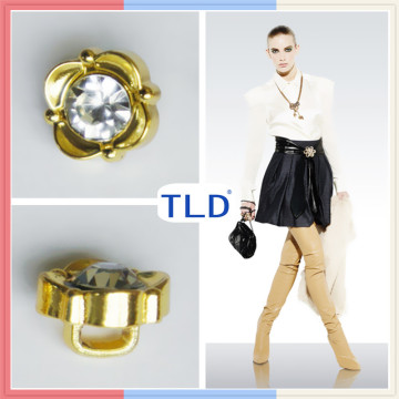 TLD golden follower shaped buttons with rhinestone
