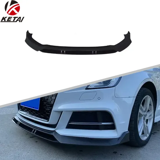 Wholesale RS3 ABT Style Carbon Look Front Lip for AUDI A3 Sedan S-line 2017-2020