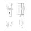 2,0 x 2,0 мм, окутанная коробка, погружение в заголовок 90 ° ч = 5,75