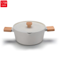 Poignée en bois antiadhésive cuisine cuisson pot Coowkare Set