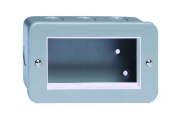 2 Gang Four Module Media Plate Metal Clad