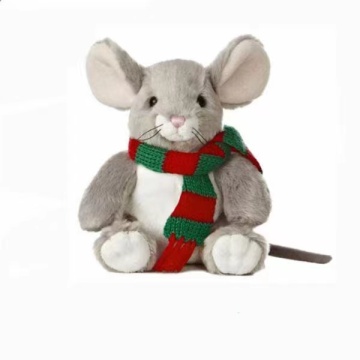 Animal en peluche mignon de souris de Noël