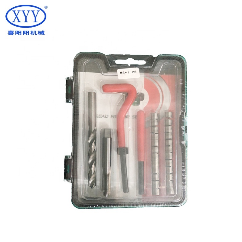 304SUS Thread Repair Insert Kit 25pcs Iron Stainless Hand Tools Including Socket Wrench Tap Customizable Dimensions Finish OEM